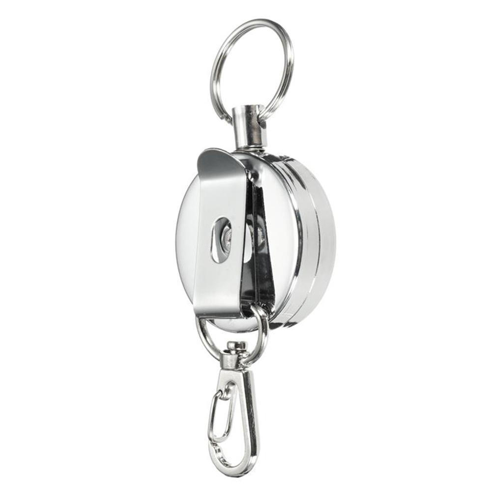 Retractable Key Chain Key Card Badge Holder Steel Recoil Ring Pull Belt Clip New Retractable Key Chain Key Card Badge Holder Steel Recoil Ring Pull Belt Clip New