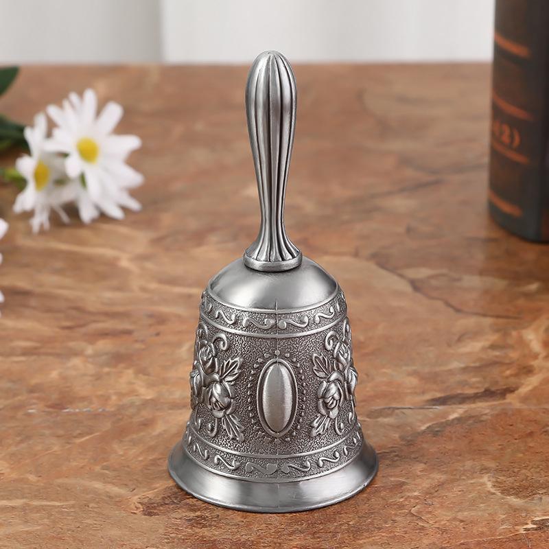 Nordic Retro Service Bell, Hand Bell for Restaurant Bar, Fashionable Home Decor Tabletop Call Bell with Ringer