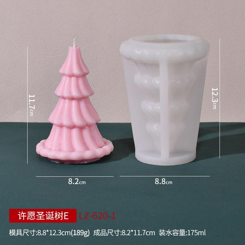 Christmas Tree Aroma Candle Silicone Mold Party Decoration Plaster Ornament Creative Craft Mold
