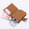 Crazy Horse Leather Vertical Wallet Men's and Women's RFID Wallet Elastic Aluminum Frame Card Bag Wallet OEM
