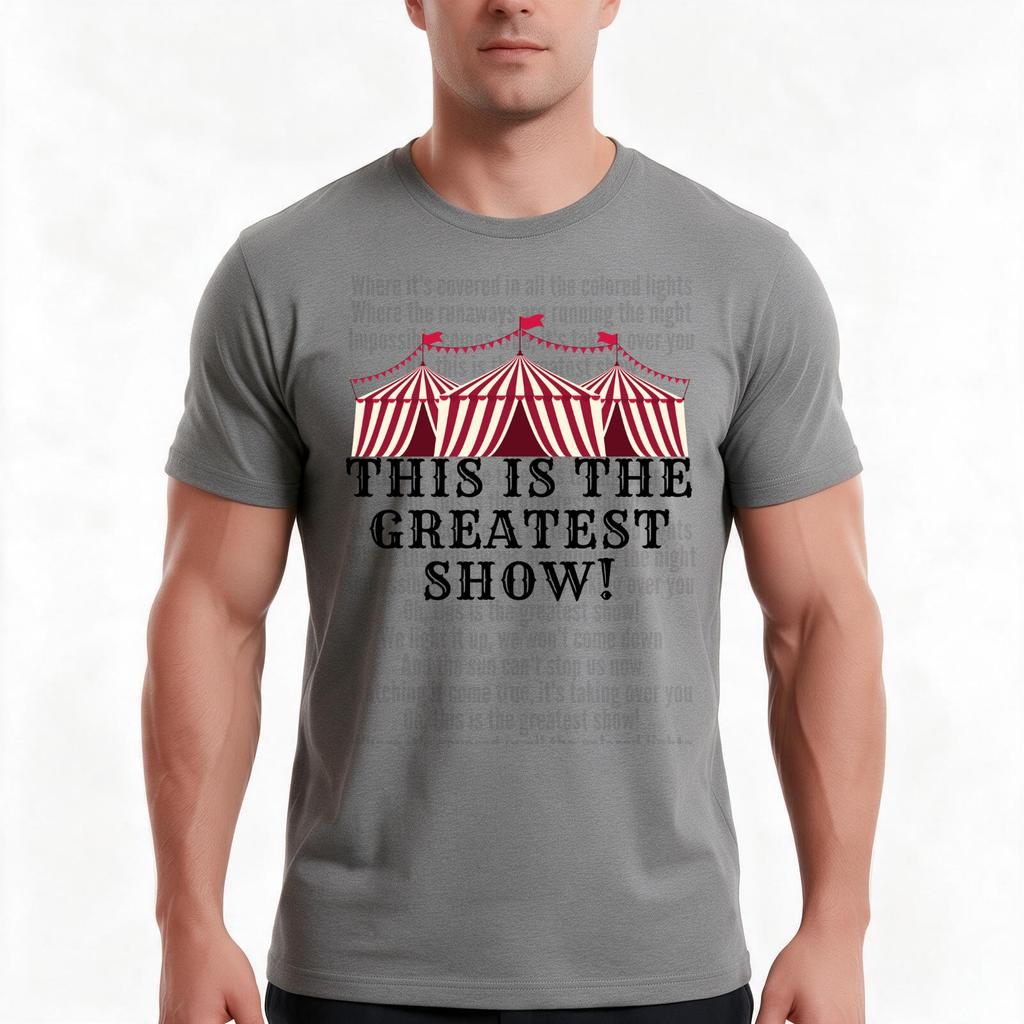 The Greatest Show Tshirt Summer Casual Cotton Tee Oversized Streetwear Tops Vintage Graphic Print Loose Fit Short Sleeve