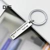 Drive Safe I Love You Keychain Personalized Initial Engraved Gift Stainless Steel Smooth Finish Keyring