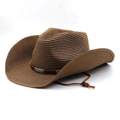 Unisex Western Style Denim Straw Sun Hat