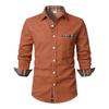 Men's Casual Outdoor Collared Corduroy Long-Sleeve Shirt