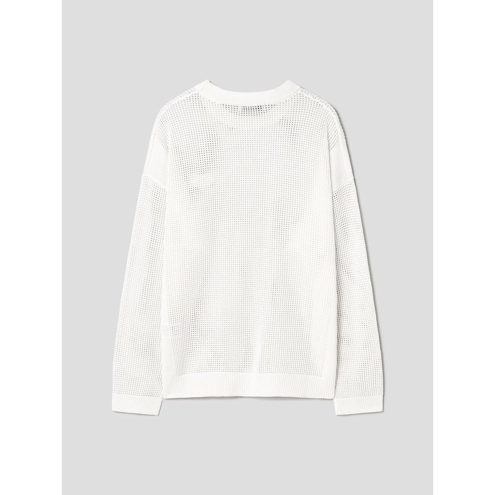 8seconds Mesh Wappen Point Long Sleeve Knit Ivory (264751Ey20)