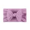 European & American Soft Jacquard Nylon Baby Bow Headband - Skin-Friendly for Girls