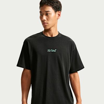 Nike Men's Black T Shirts Crew Neck Moderate Cm