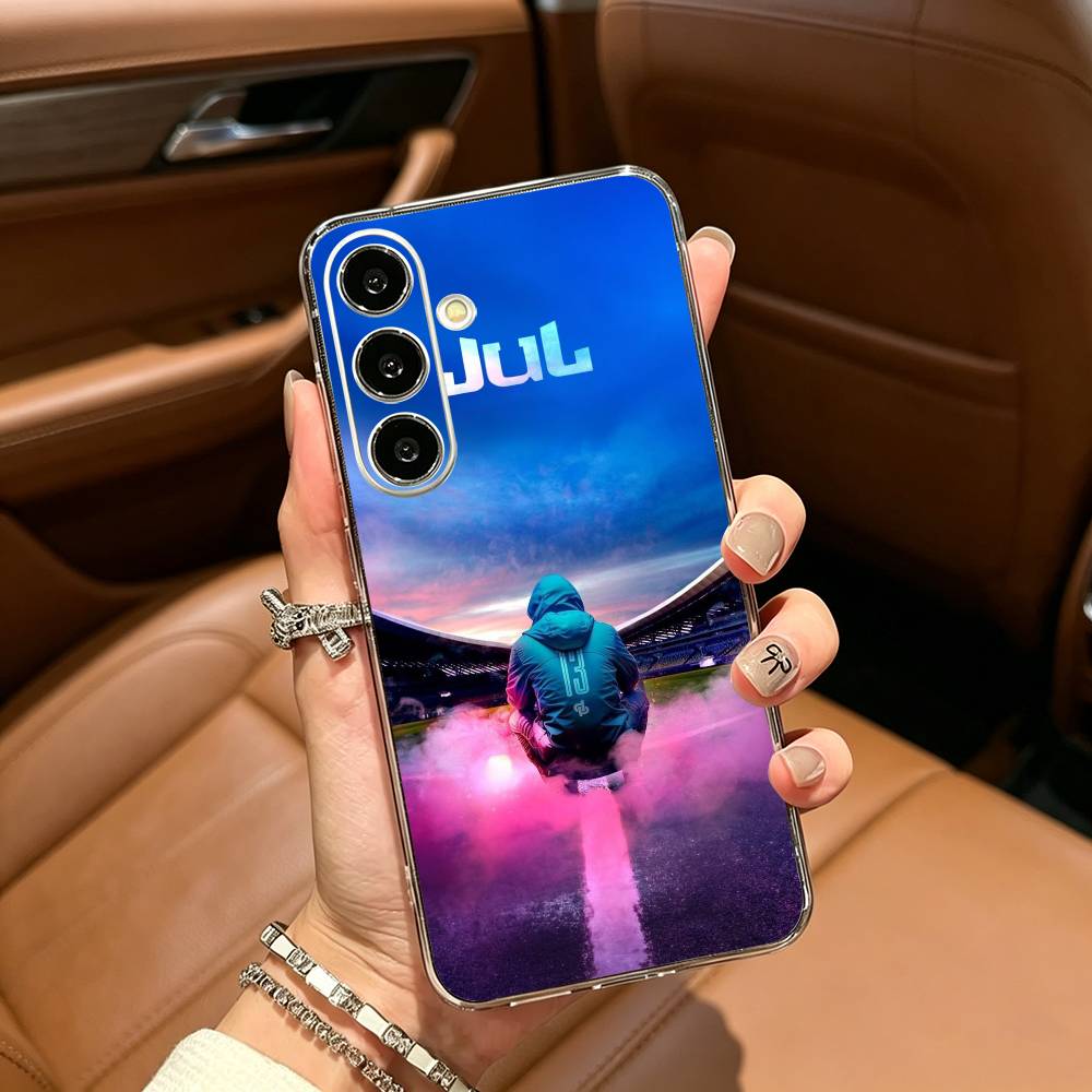 Singer Rapper J-JUL-ES Gesture Clear Soft Silicone Phone Case for Samsung Galaxy A71, A70, A52, A51, A40, A30