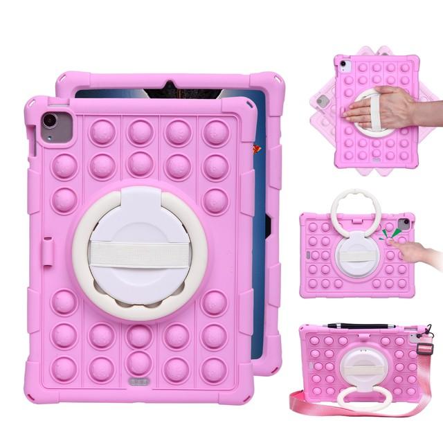 Capa à prova de choque para tablet, ipad pro 11 12.9 m2 m1 360, suporte giratório, alça de mão, ipad air 5 10.9 2022 10th air 4 2020, funda