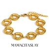 MamacitaSlay 316L Stainless Steel Ring Stud Earrings Bracelet Party Waterproof Jewelry Set Women's Elegant Gift High Quality