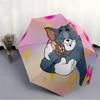 Tom Jerry Automatic Open/Close Umbrella Folding Umbrella,Portable Compact Perfect Gift for Birthday, Christmas0809177