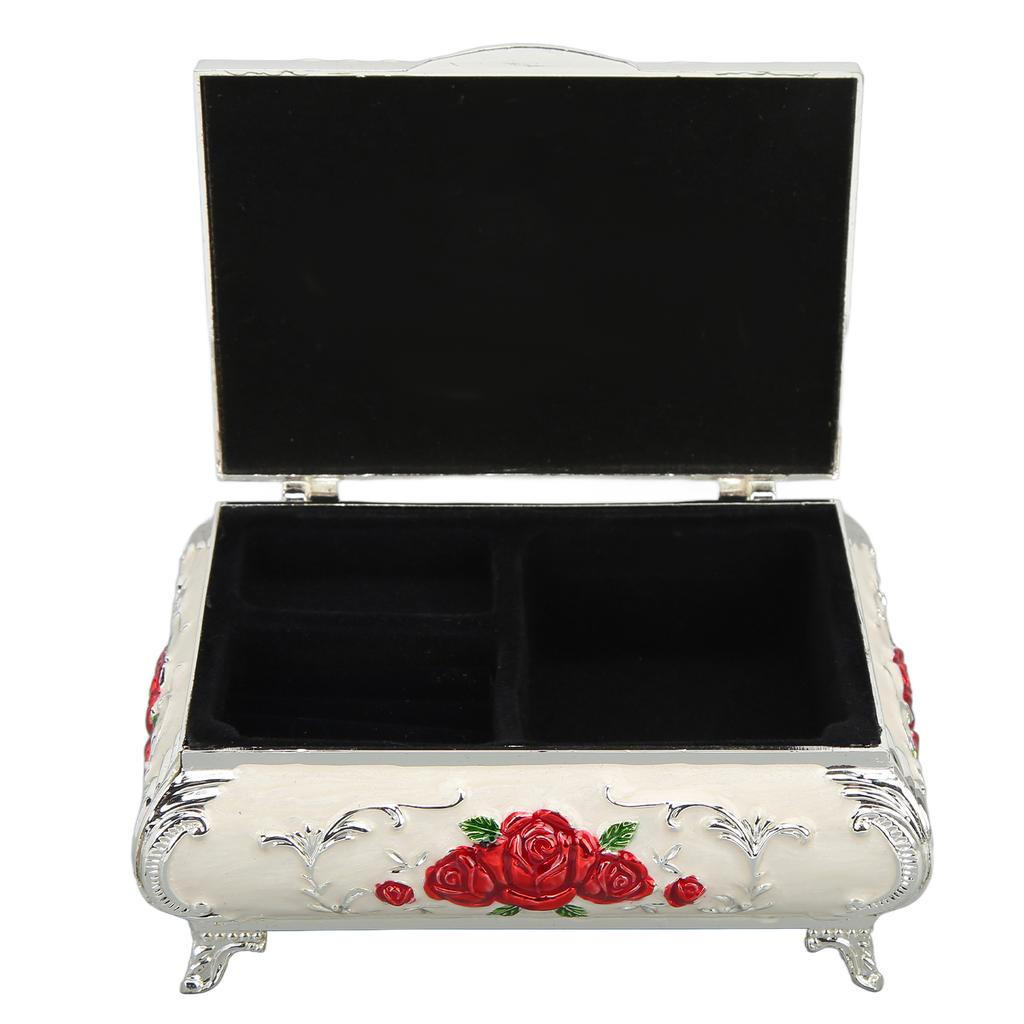 Vintage Jewelry Box Rectangular Vintage Metal Jewelry Storage Decoration Box Ladies Girls Gift