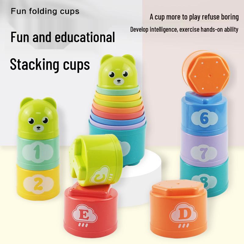 Educational Stacking Cups for Toddlers (Ages 1-3) - Parent-Child Interactive Nesting Game