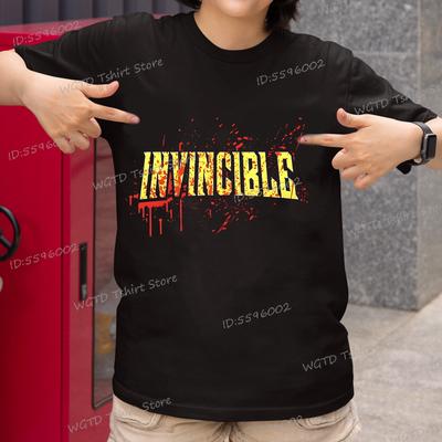 Printed Invincible Blood Splat Shirts for Men Women Merch Harajuku Streetwear T-Shirt Adult Anime for Men Women Tee Shirt