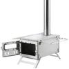 Wood Stove, 80 inch, Stainless Steel Camping Tent Stove, Portable Wood Burning Stove with Chimney Pipes & Gloves, 700in³Firebox Hot Tent Stove for