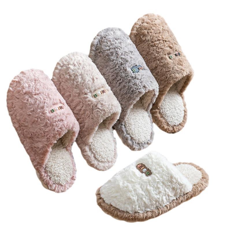 2025 Women's Plush Cotton Slippers, Non-Slip & Soft, Perfect for Autumn/Winter Indoor Use, Warm and Comfortable