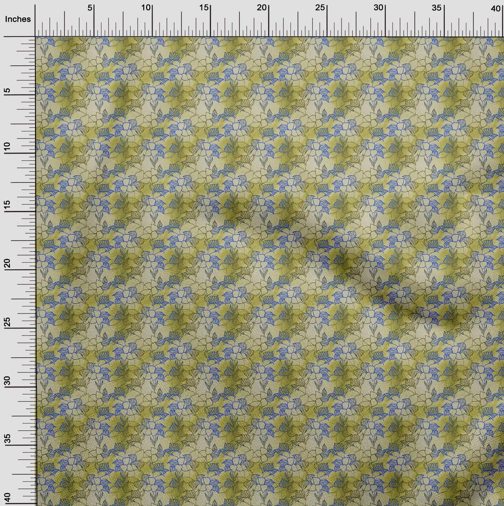 oneOone Cotton Flex Pear Green Fabric Leaves Craft Projects Decor Fabric Printed By The Yard 40 Inch