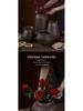 Zen-Style Rustic Pottery Vase for Dried Flowers and Succulents: New Chinese Retro Design