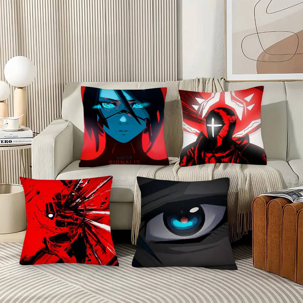 1Pc Signalis Horror Indie Game Pillow Case Fashion Square Pillowcase Bedroom Sofa Room Ins Decoration Leisure
