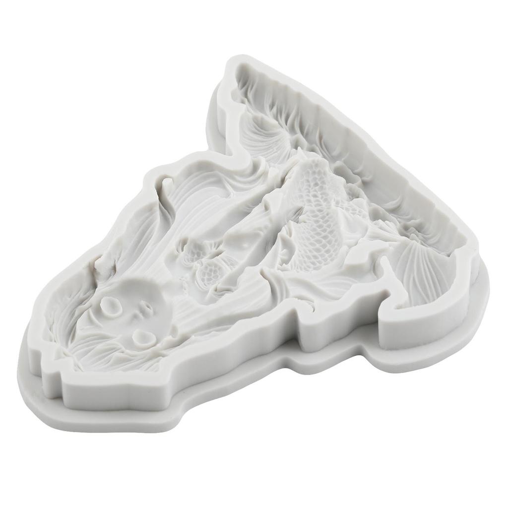 Meerjungfrau Silikonformen Meerjungfrau Fondantform Kuchen Dekorationswerkzeuge Cupcake Topper Süßigkeiten Schokolade Gumpaste Form