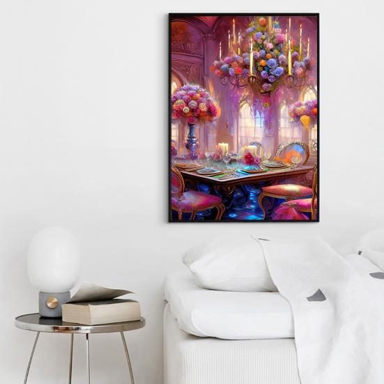 

1 комплект, набор для рисования с искусственными бриллиантами, милый цветочный домик, сделай сам, стразы, вышивка крестиком, рисунок, украшение для дома, искусственные алмазы, художественные ремесленные проекты