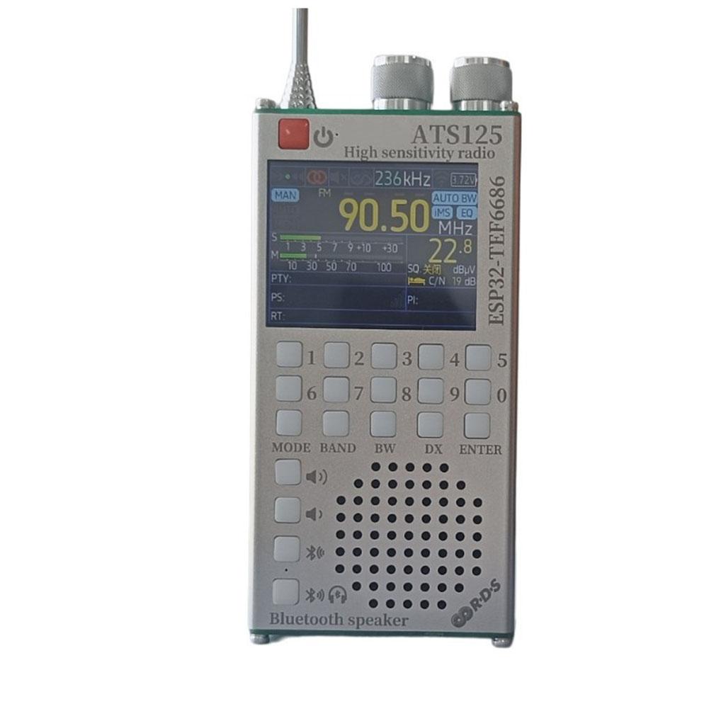 ATS125 FM Radio Featuring TEF6686 Chip 2 4 Inch IPS Touchscreen Numeric Input and 2500mAh Battery for Portable Use