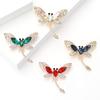 Broșă Libelulă cu Strasuri la Modă, Accesorii de Lux Creative pentru Rochia Femeilor, Corsaj, Ac Insectă