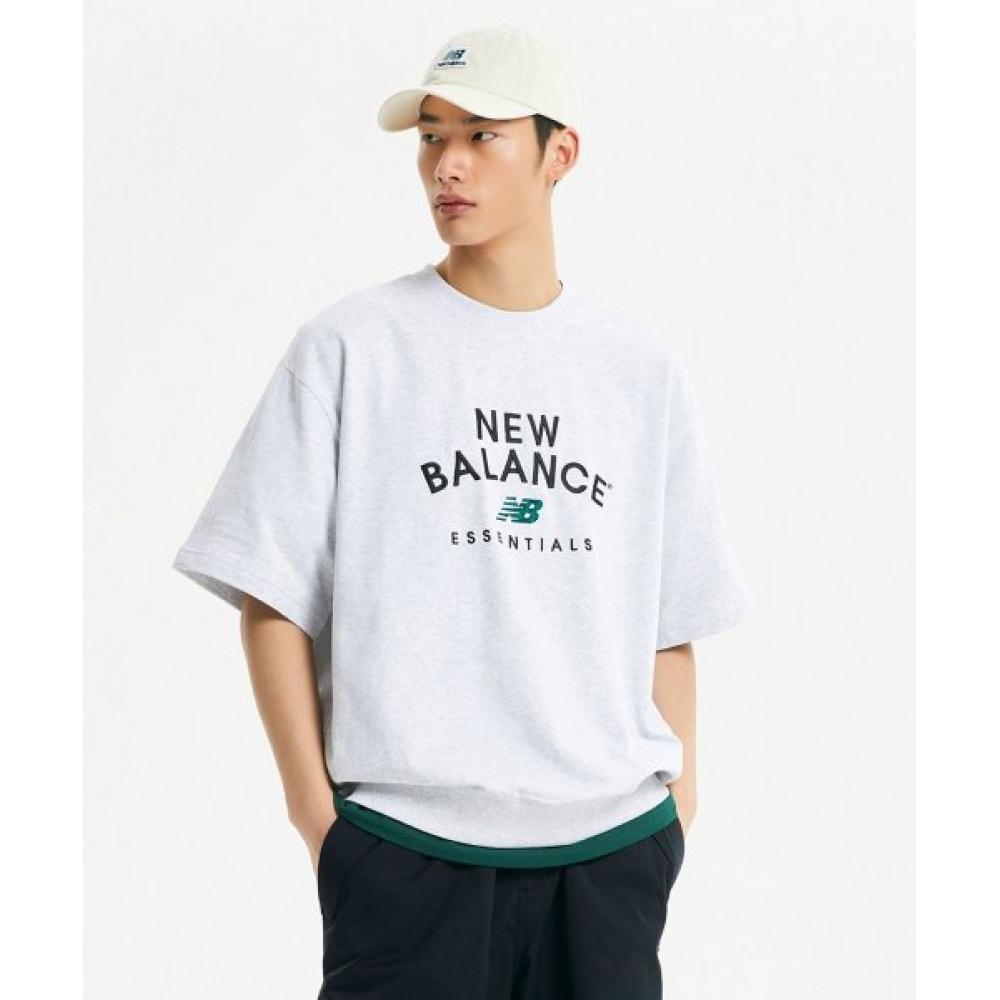 

NEW BALANCE NBNCE21053 СВИТШОТ UNI ESSENTIAL С КОРОТКИМ РУКАВОМ L СЕРЫЙ