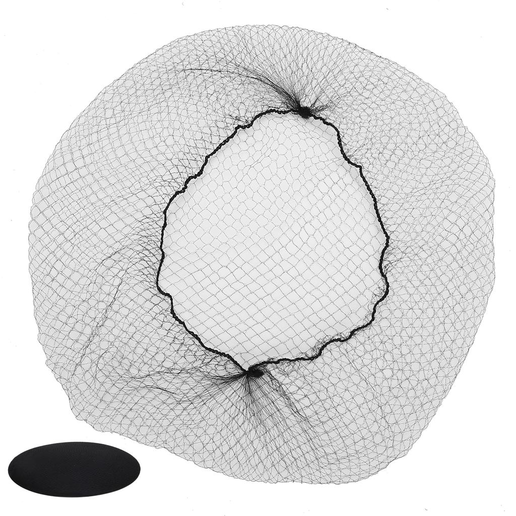 144pcs Hairnet Nylon Disposable Wig Cap Breathable Hair Mesh Net for Home SalonBlack