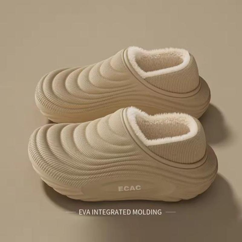 EVA Winter Slippers For Men Women Warm Fur Lined Waterproof Anti Slip Comfortable Indoor Outdoor Home Cotton Clogs Lightweight