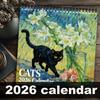 Large Grid 2026 Cat Calendar, with Marked Holidays, Cute Wall Planner for Home Office, Purrfect Gift for Cat Owners