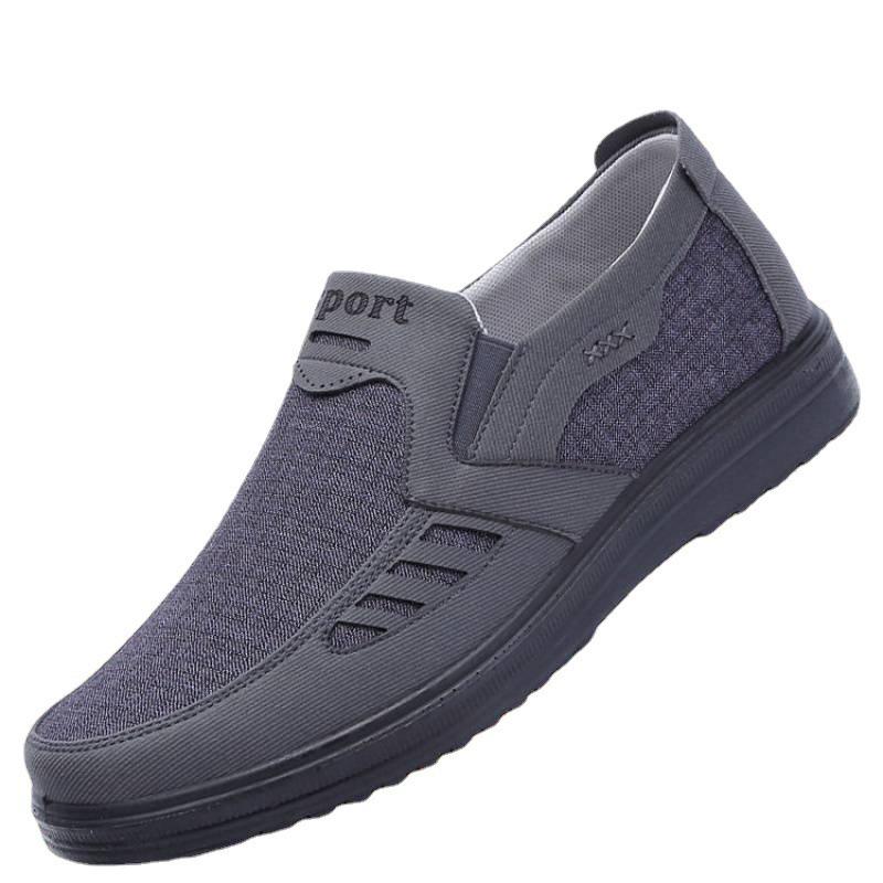 Men's Breathable Soft Sole Anti-Slip Casual Shoes - Spring/Autumn, Plus Size, Ideal for Middle-Aged & Elderly