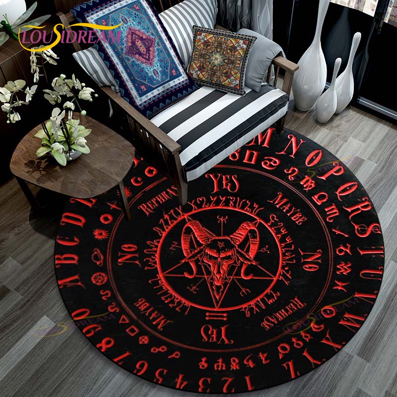 Ouija-Brett-Teppich, Fußmatte, Bodenmatte, Teppich, rund, für Zuhause, Hotel, Wohnzimmer, Fußmatten, rutschfester Teppich