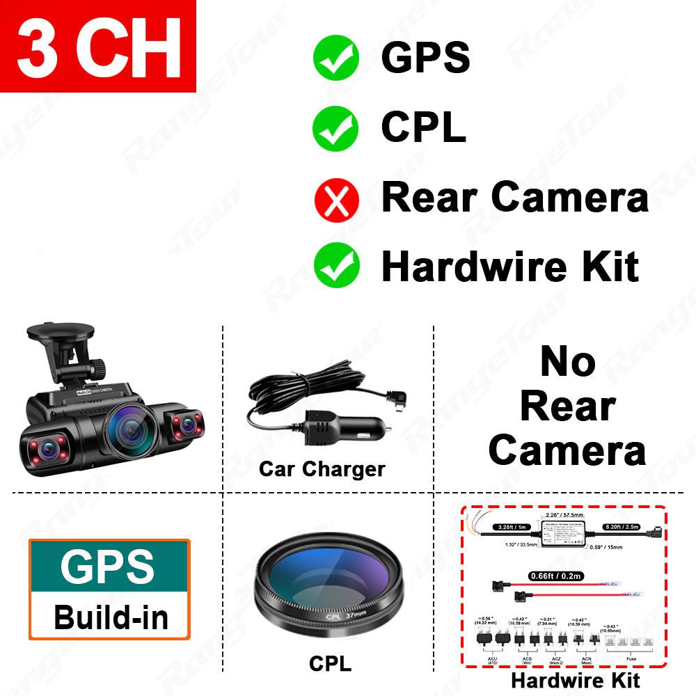 4 Channel 1080P Car DVR WiFi GPS 4 Lens 170 Degree with Rear Camera Dash Cam Dual 8 Infrared Light Night Vision Car Camera