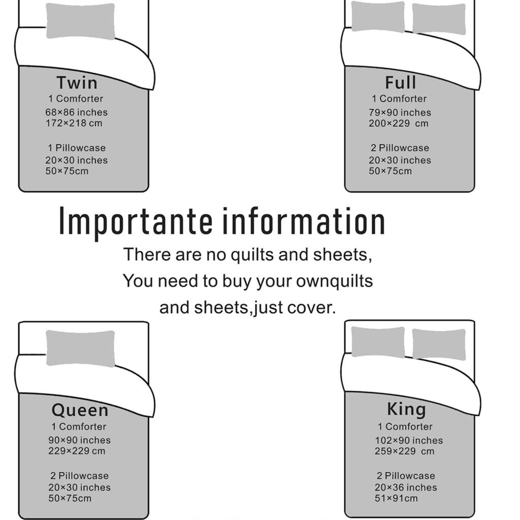 Animation Three-Piece Quilt Cover 3D Digital Printing Bedding Set Bed Cover