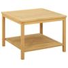 Side Table Oil Natural 60 X 60 X 45 Cm Solid Acacia Wood