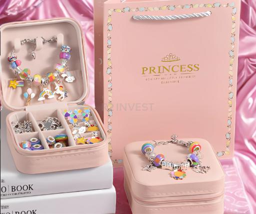 A Kit for Making Bracelets, Necklaces, and Jewelry Pendants for Kids.