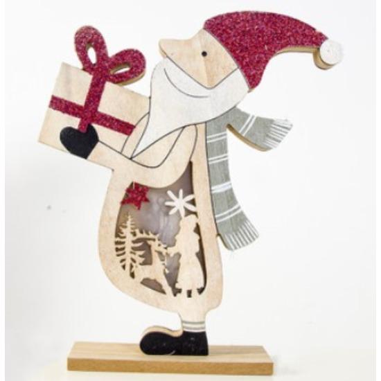 Cartoon LED Licht Schneehaus Holzornament Weihnachtsbaumdeko DIY Hängeanhänger Weihnachten Neujahrsparty Zuhause Navidad Deko