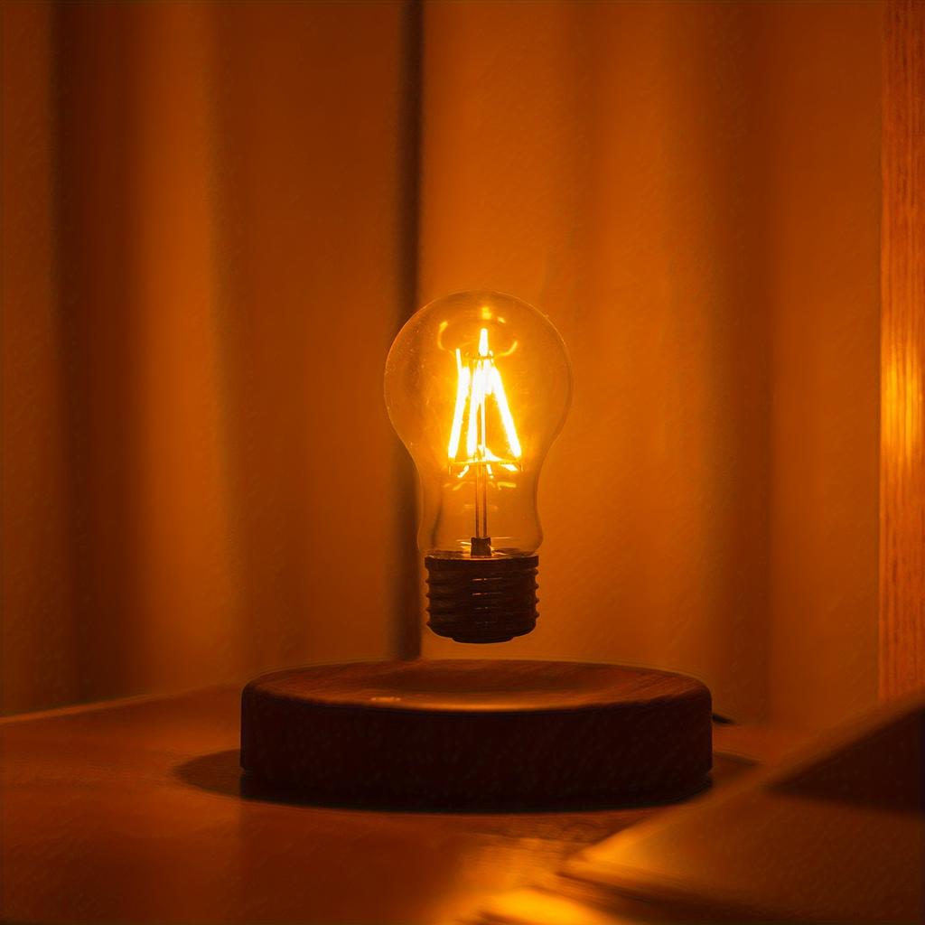 Floating Light Bulb For Living Room Magnetic Levitation Bulb Night Light In Bedroom Cozy Corner Floating Bulb