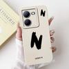 For vivo Y78 China 5G V2278A Case Fashion Design Letters A-Z Soft Silicone Cover Coque For VIVO y78 Y78 6.64" Phone Shell Fundas