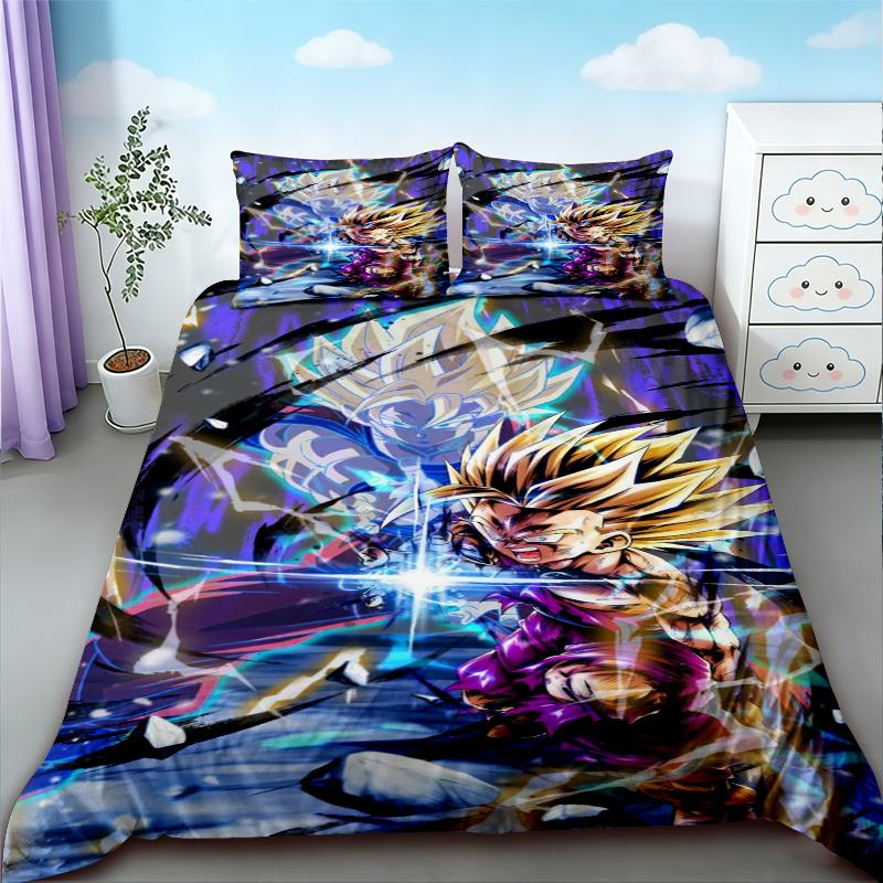 Kids Duvet Cover Dragon Ball Goku Bedding Set Soft And Comfortable For Bedroom Home Decor Queen King Size Gifts