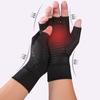 1 Pair Unisex Arthritis Pain Relief Recovery Half Finger Compression Gloves
