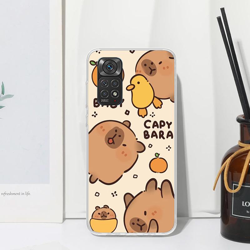Funny Capybara Cartoon Animal Phone Case For Xiaomi Redmi Note 15 13 14S 14 Pro Plus 12S 11S 10S 12 11E 10 11T Art Fundas Back C