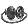 Orologio da Tasca al Quarzo a Forma di Lisca di Pesce Vuota Vintage Collana Catena Orologio Regali per Uomo Donna