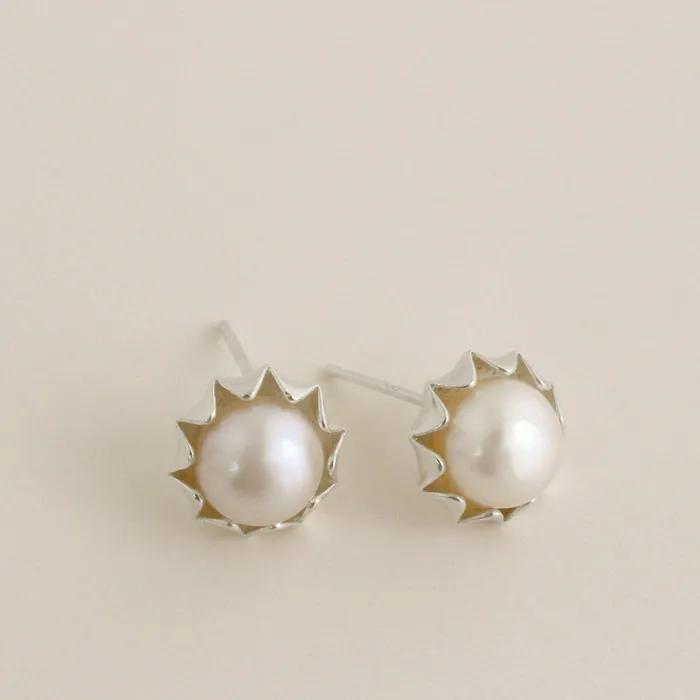 925 Silver Freshwater Pearl Earrings Agatha