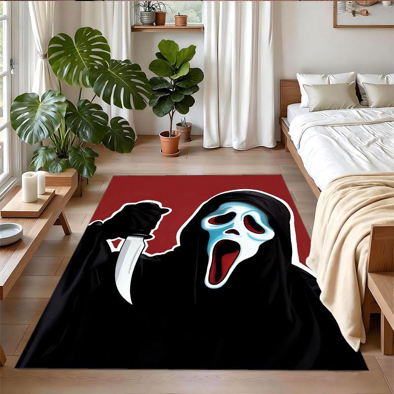 Crystal Velvet Rug Soft Non Slip Indoor Floor Mat Home DecorScream Ghostface