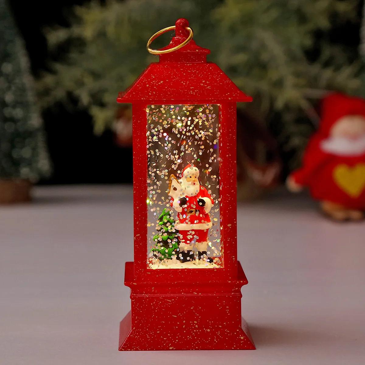 

Рождественский ветровый светильник Санта-Клауса, ночник, украшение стола, украшение