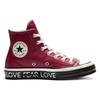 Converse 1970s Love Graphic High Top Valentine's Day Love Anti-Slip Abrasion Resistant High Top Board Shoes Women's Burgundy