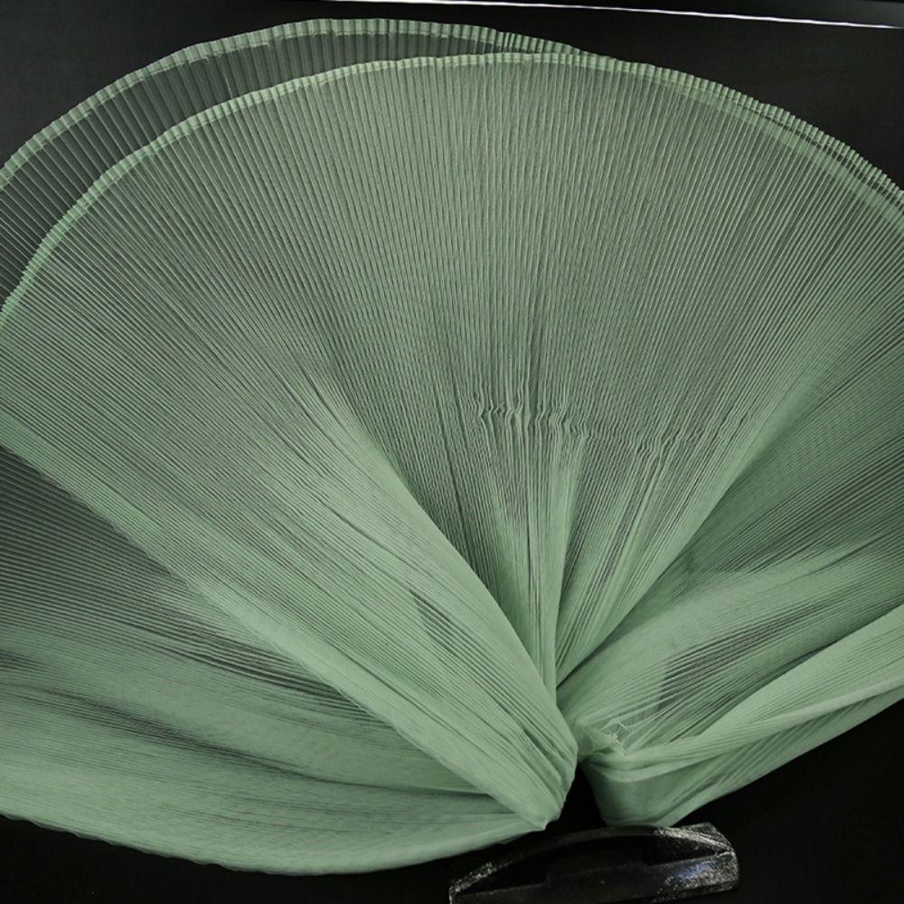 1 Yard/150 cm einfarbiger Akkordeonstoff, DIY-plissierter, steifer Netzstoff, handgefertigtes Designermaterial, Bekleidungsstoffe