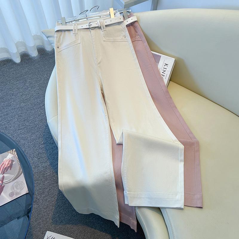 

2025 Women s Cropped Petite Straight-Leg Jeans - Summer s Hot Style, Loose and Slimming with Narrow and Wide-Leg Options 3XL